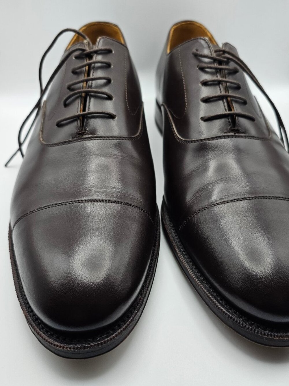 Meermin 101198 Cap Toe Oxford Dark Brown Calf Hiro Last UK 11.5 US 12.5
